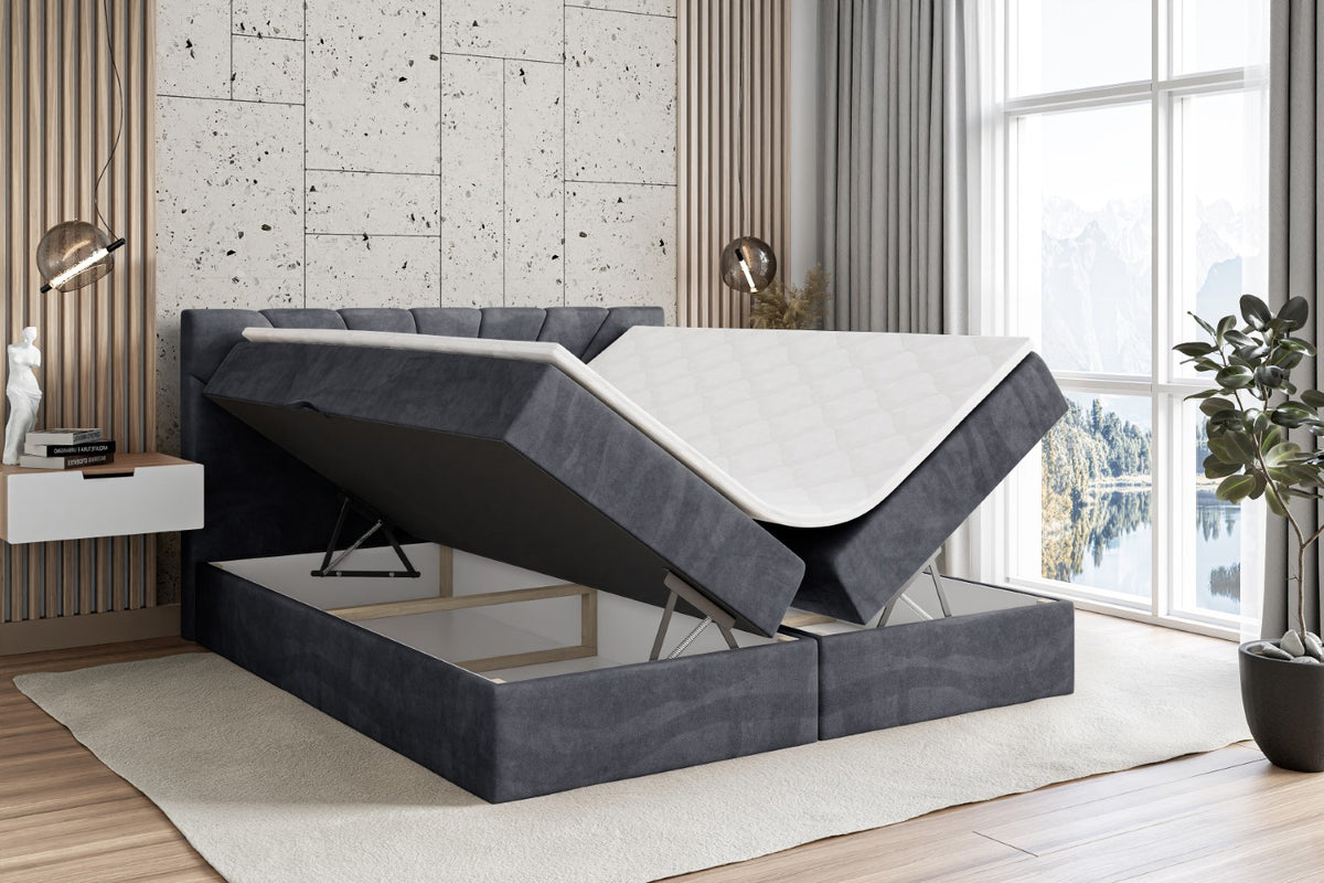 Łóżko boxspring MILTIO welur