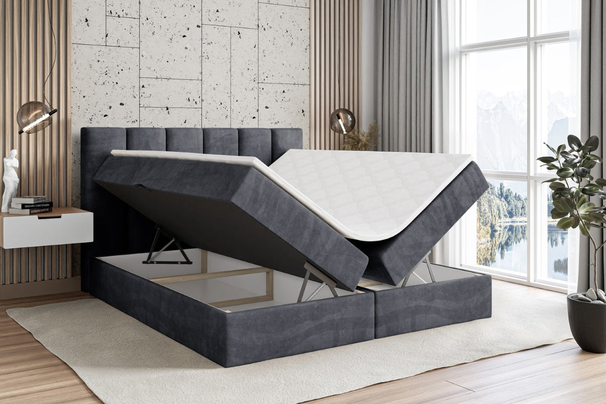 Łóżko boxspring BOXI1 welur