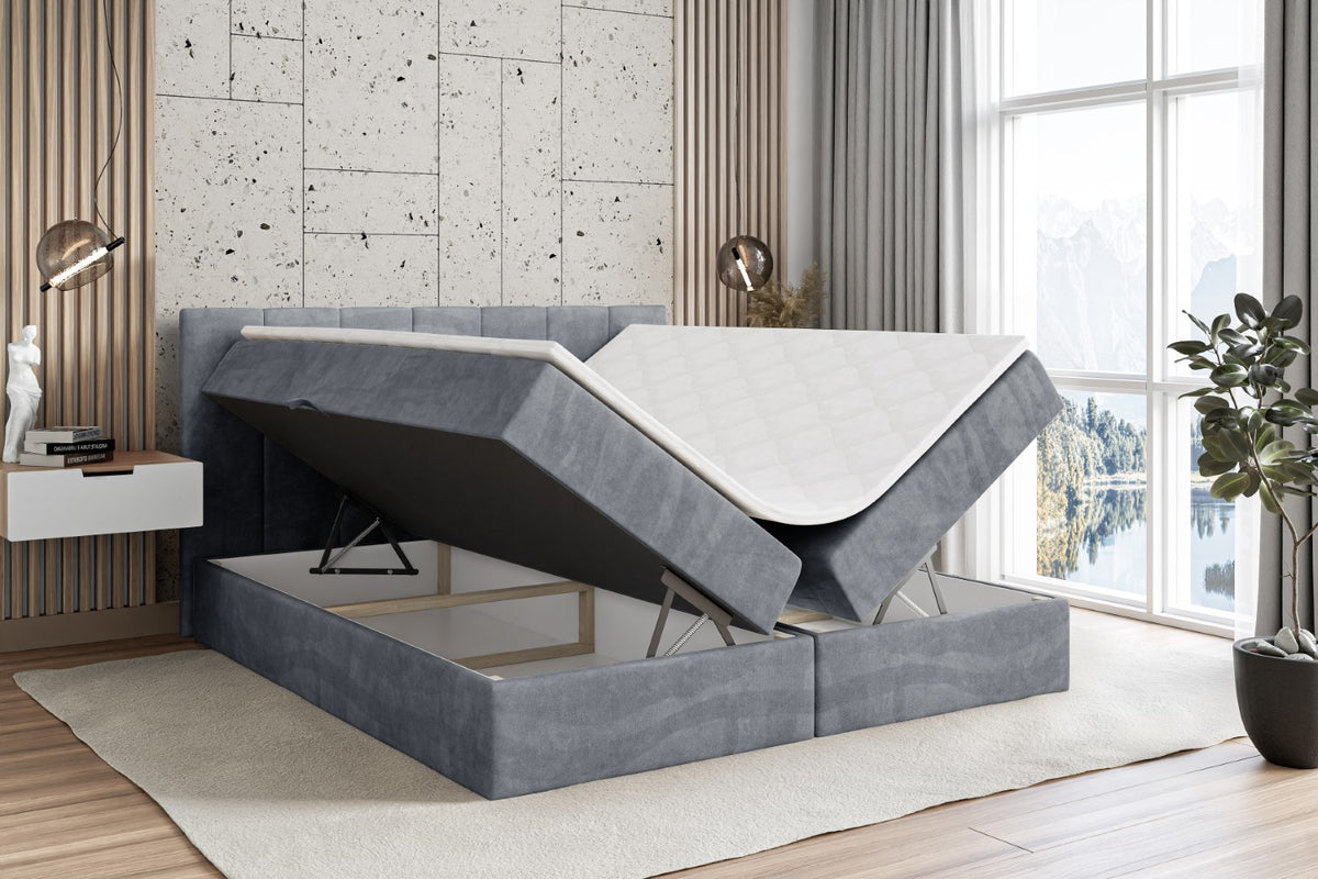 Łóżko boxspring MOETI welur