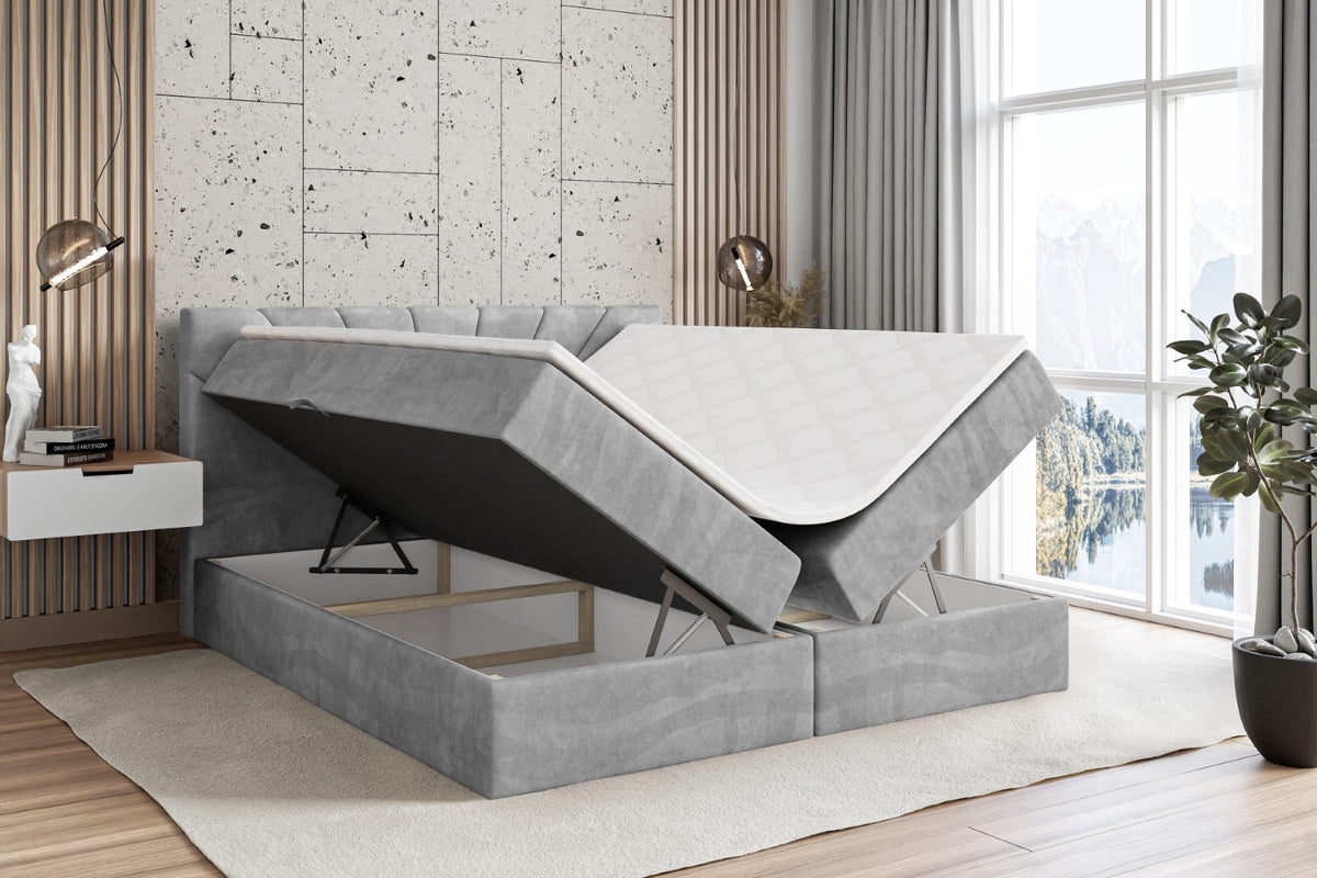 Łóżko boxspring MILTIO welur