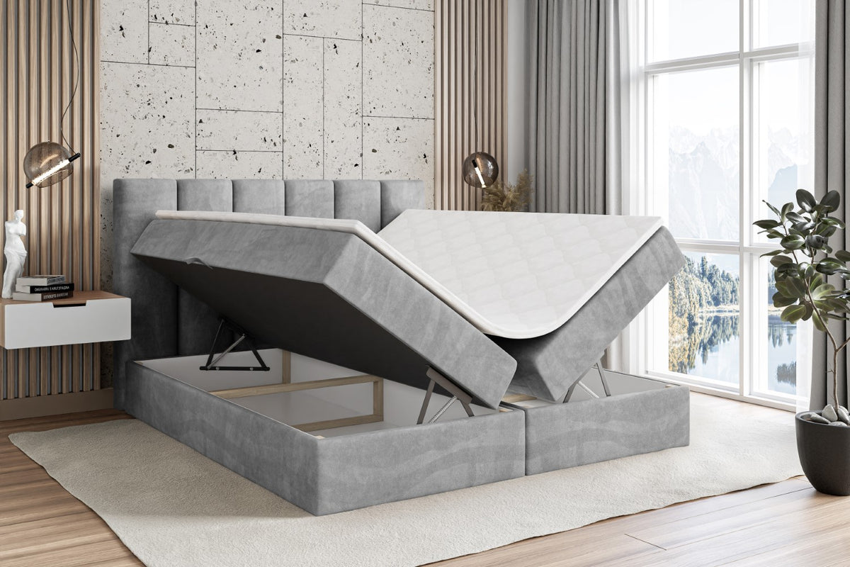 Łóżko boxspring BOXI1 welur