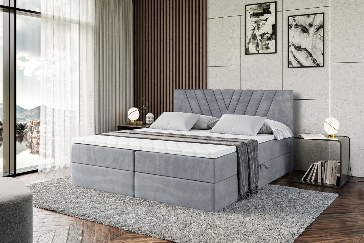 Łóżko boxspring ERNINA welur