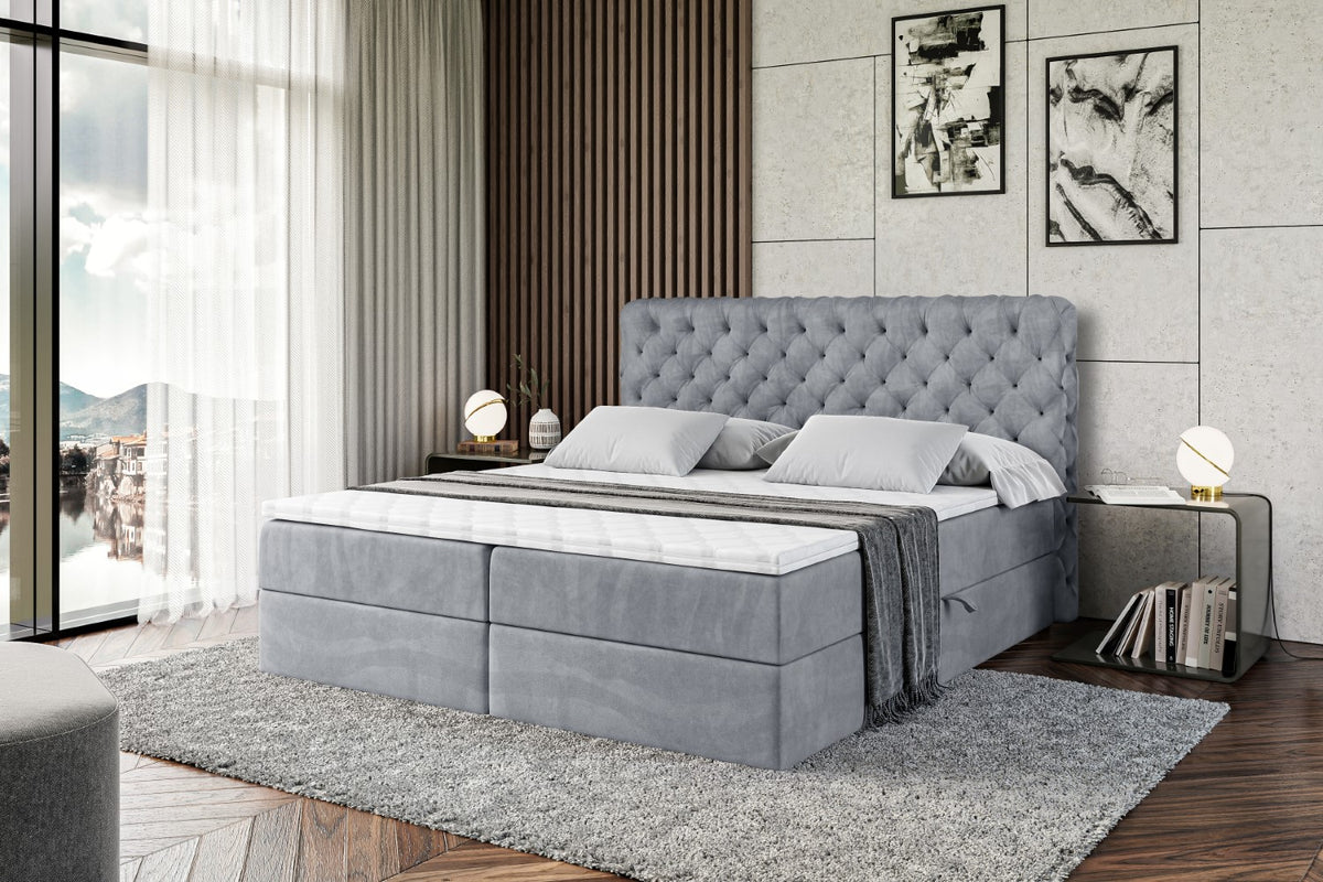 Łóżko boxspring BOXI8 welur