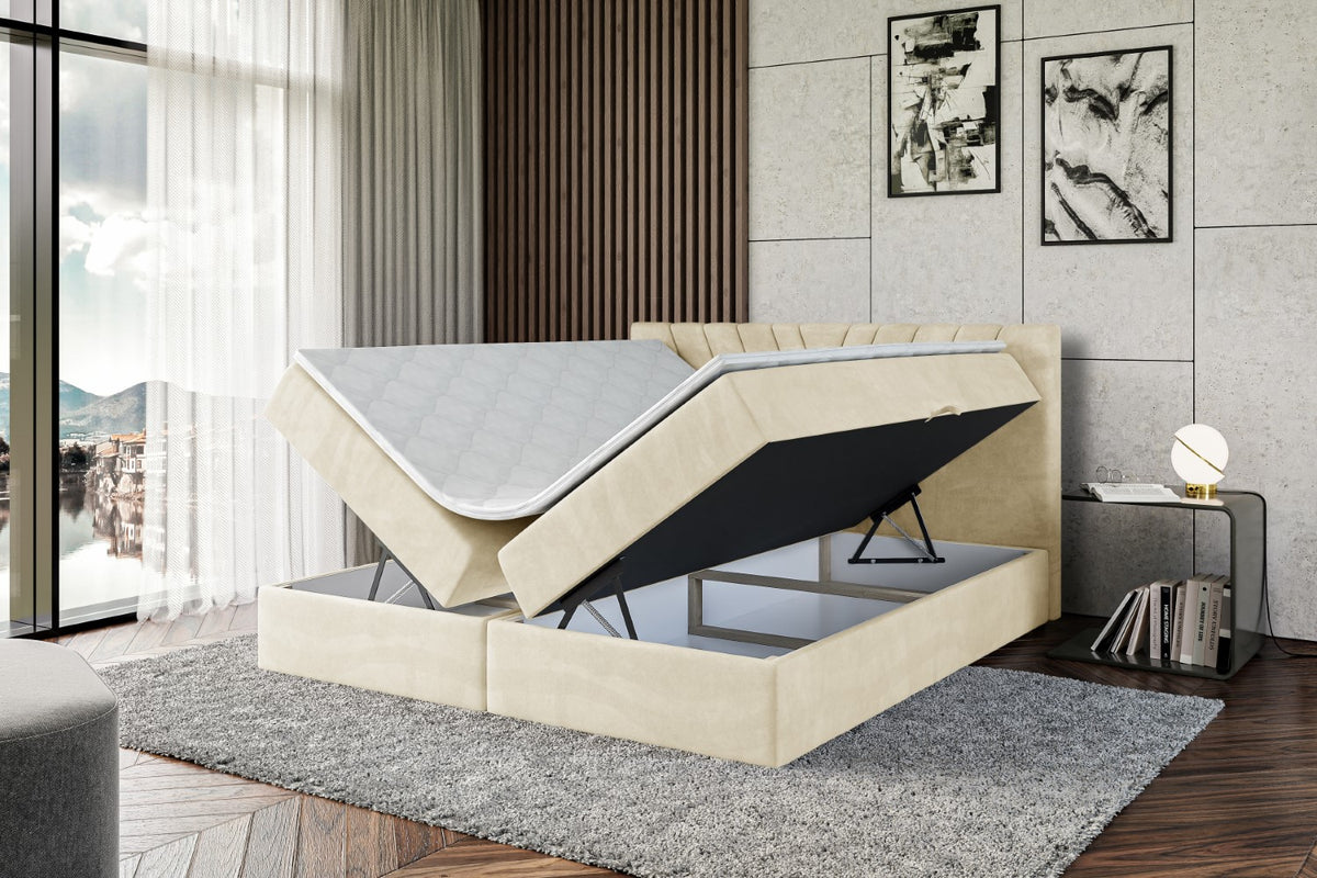 Łóżko boxspring ERNINA welur