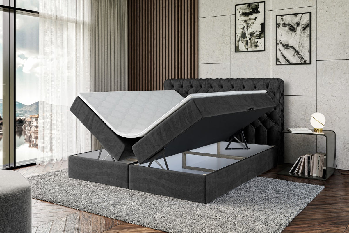 Łóżko boxspring BOXI8 welur