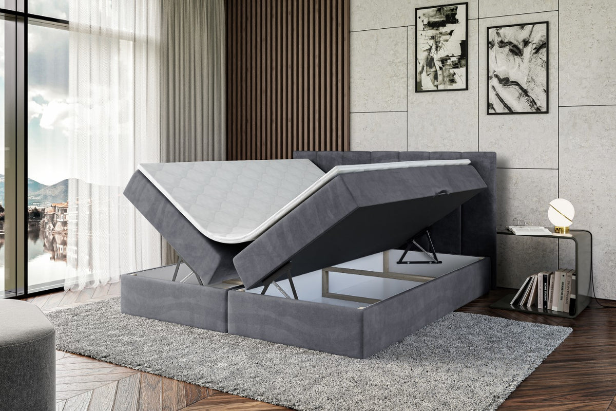 Łóżko boxspring MOETI welur