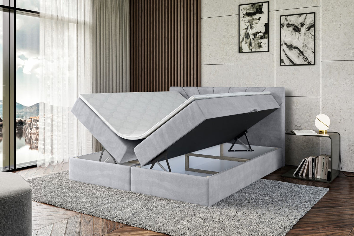 Łóżko boxspring MILTIO welur