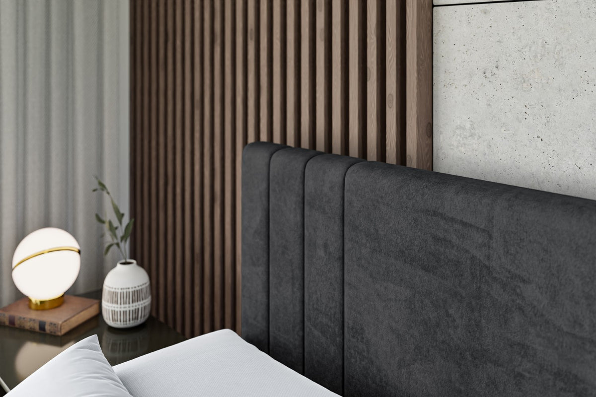 Łóżko boxspring IDRIKO welur