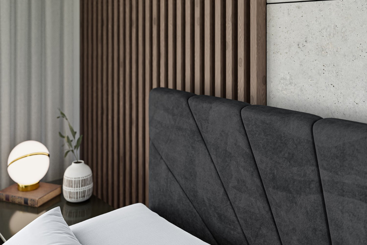 Łóżko boxspring MILTIO welur