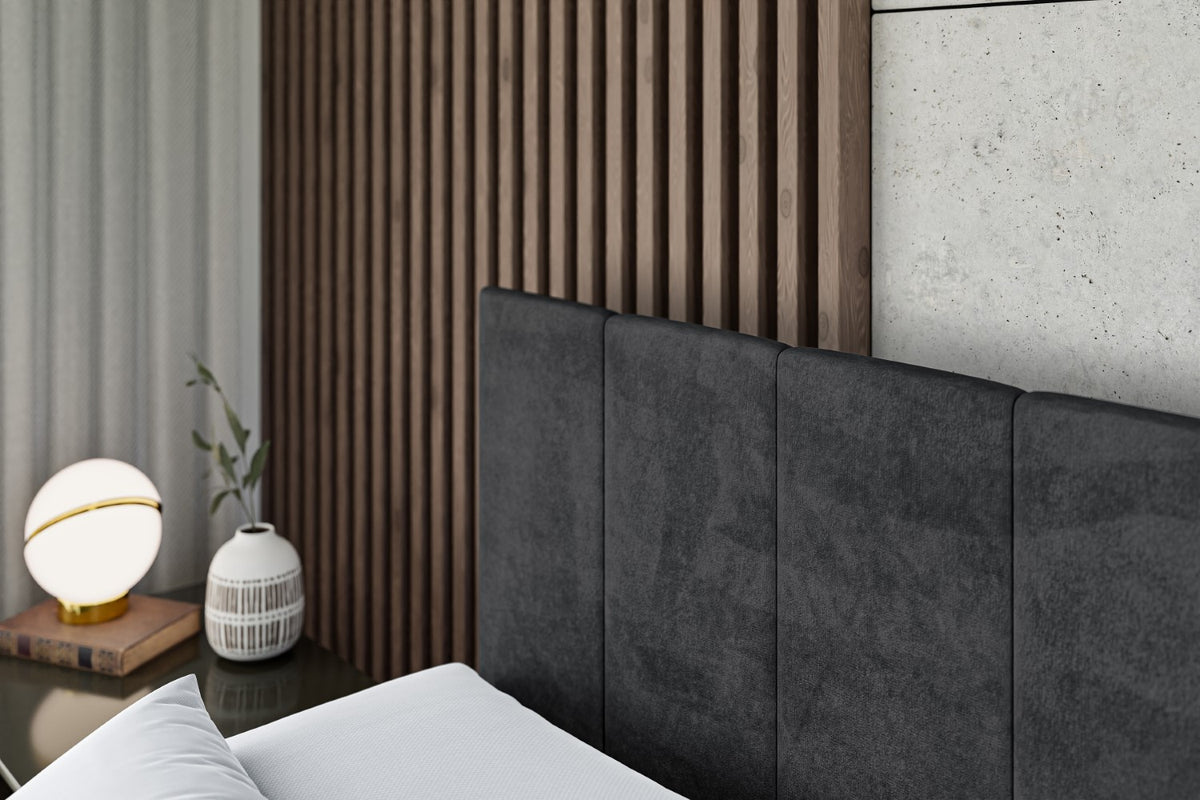 Łóżko boxspring MOETI welur