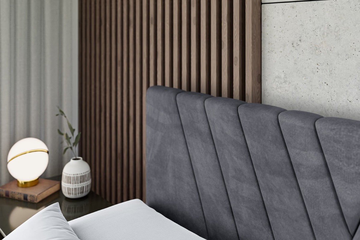 Łóżko boxspring ERNINA welur