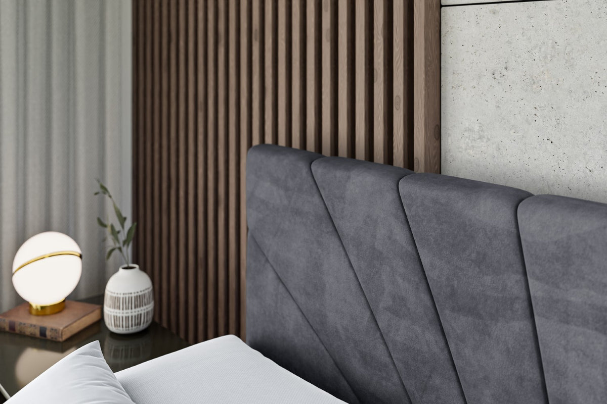 Łóżko boxspring MILTIO-Z welur