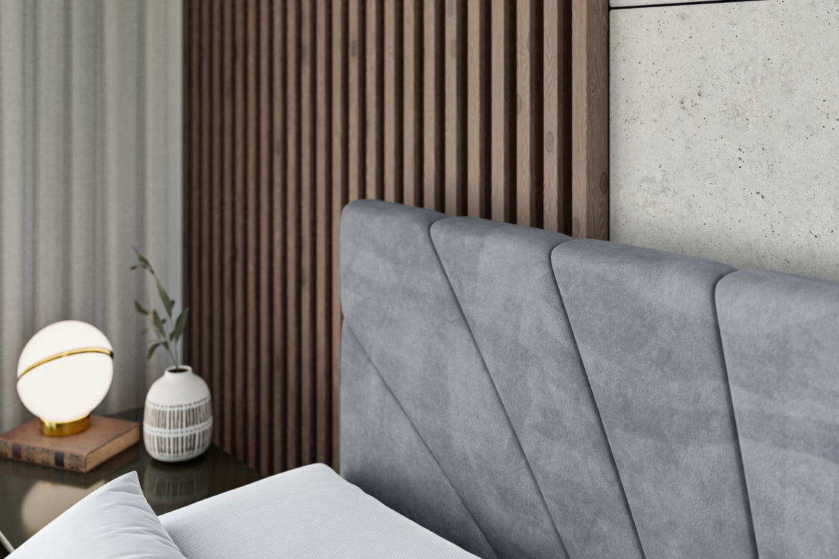 Łóżko boxspring MILTIO welur