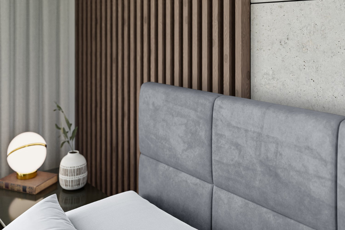 Łóżko boxspring ARDENI welur
