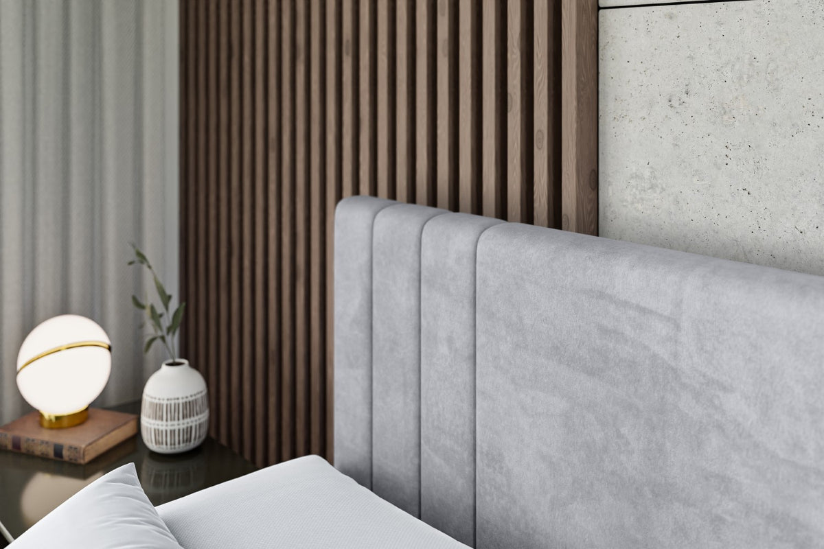 Łóżko boxspring IDRIKO-Z welur
