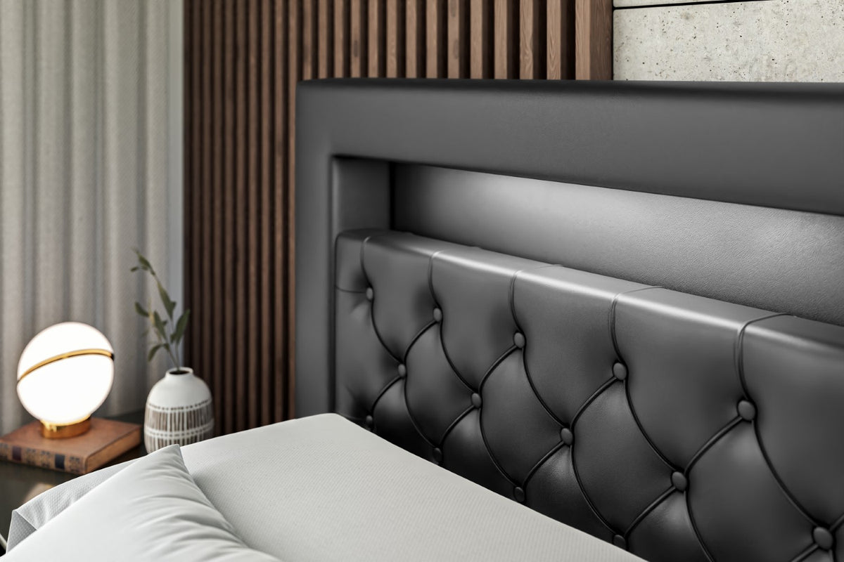 Łóżko boxspring AURORA ekoskóra