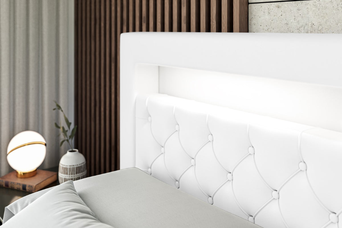 Łóżko boxspring AURORA ekoskóra