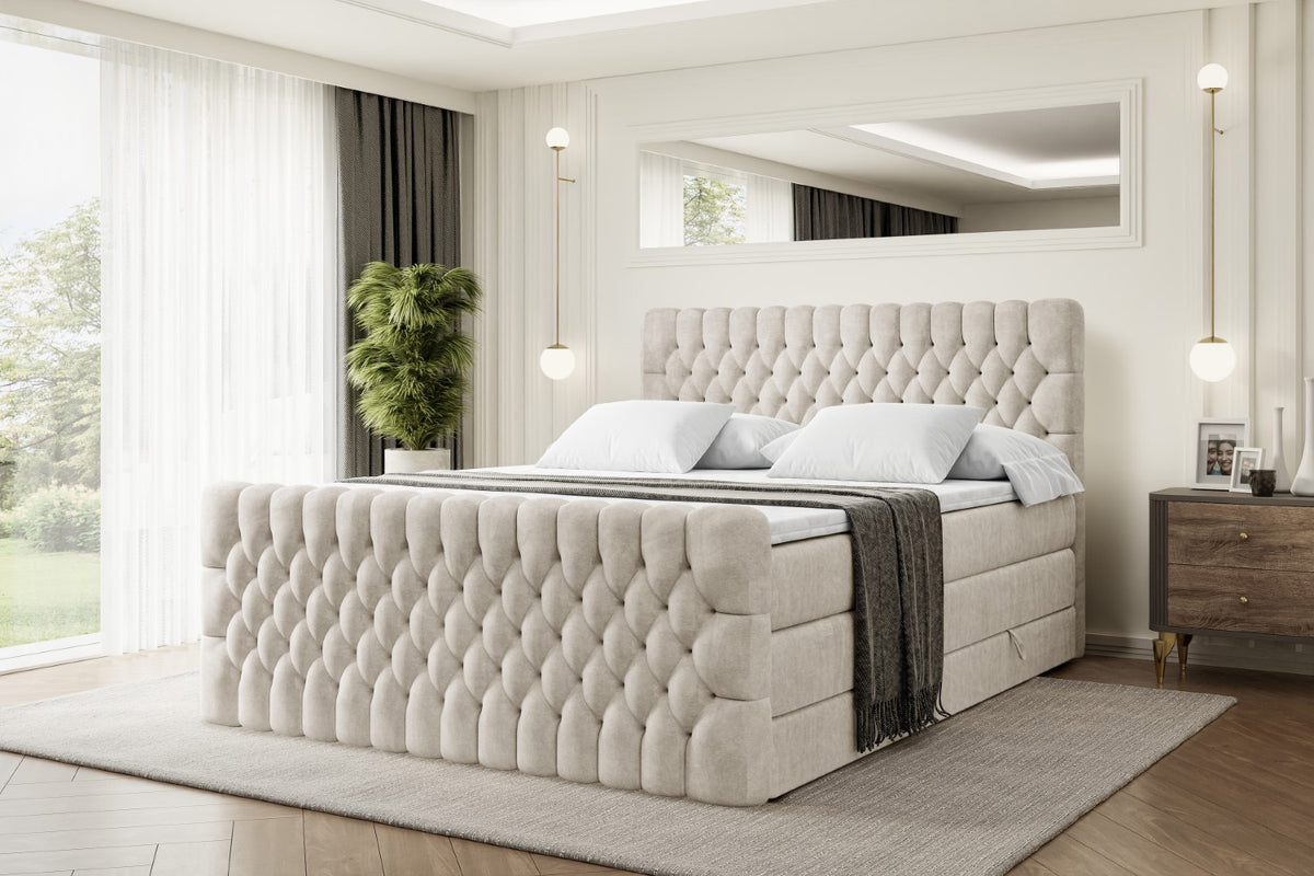 Boxspringbett SERENE-Z KING Samt
