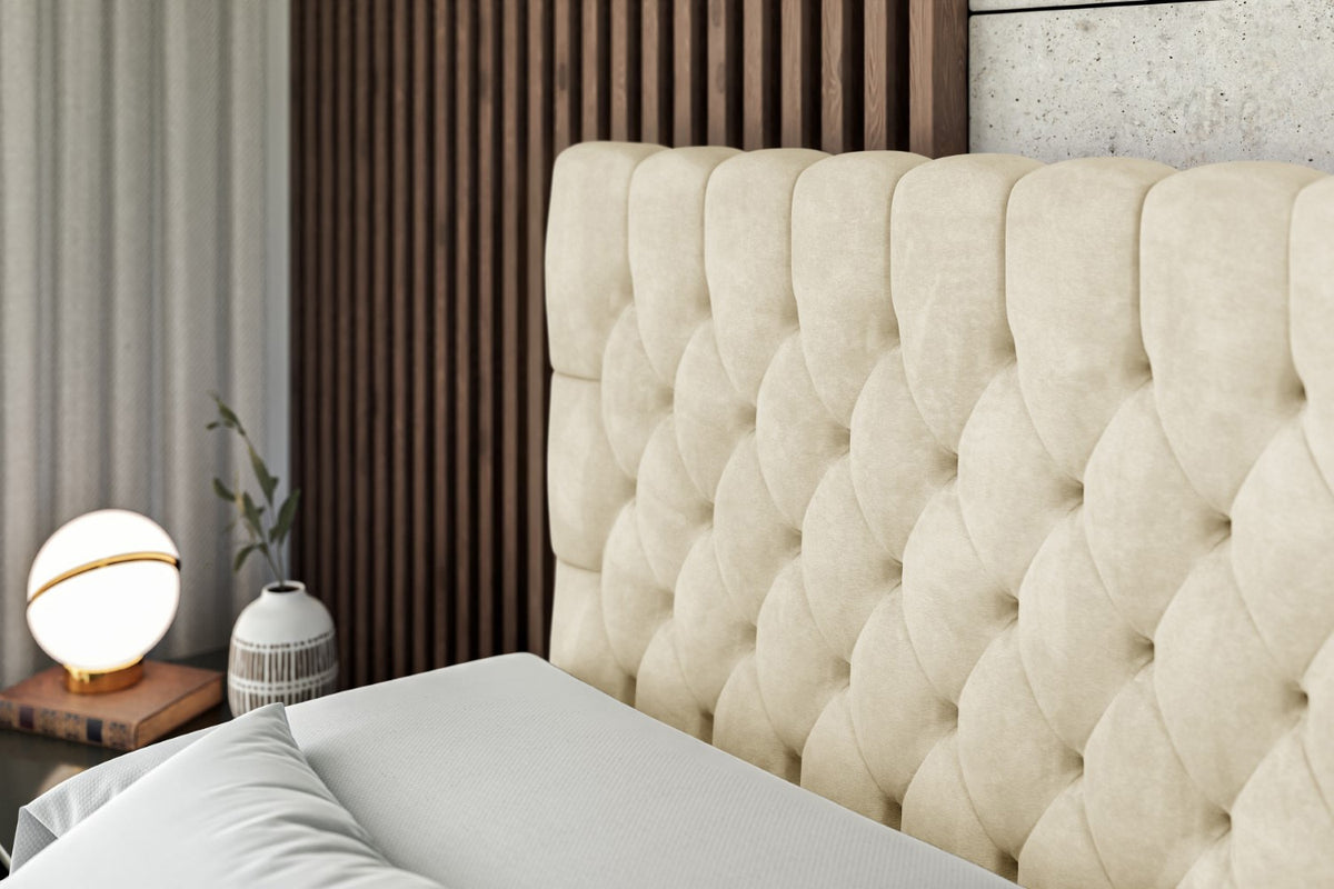 Łóżko boxspring SERENE-Z welur