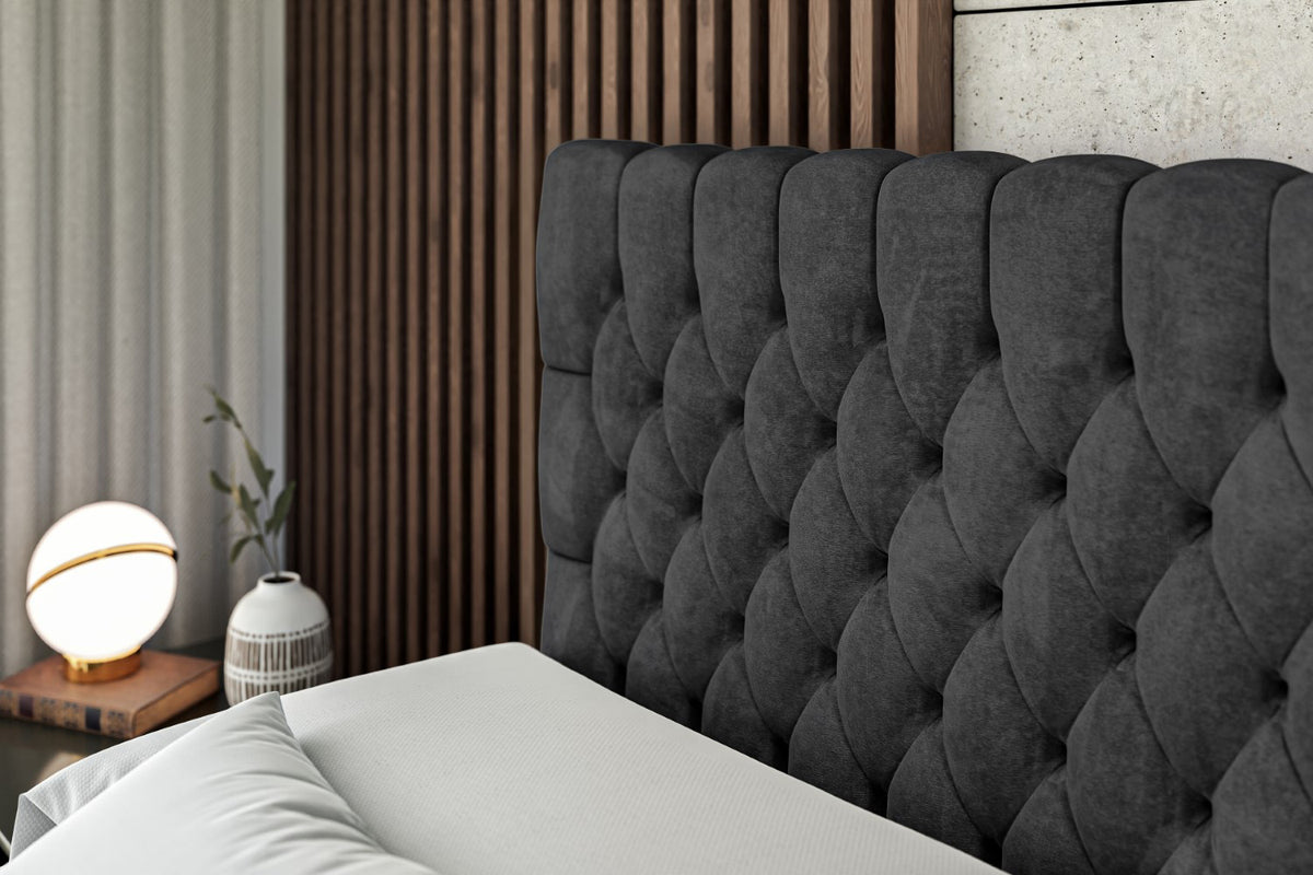 Łóżko boxspring SERENE welur
