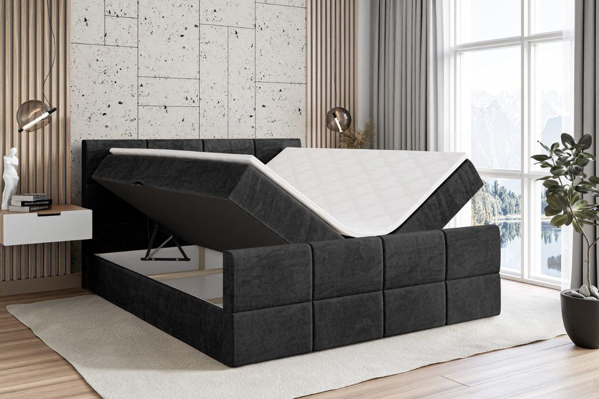 Łóżko boxspring ARDENI-Z welur