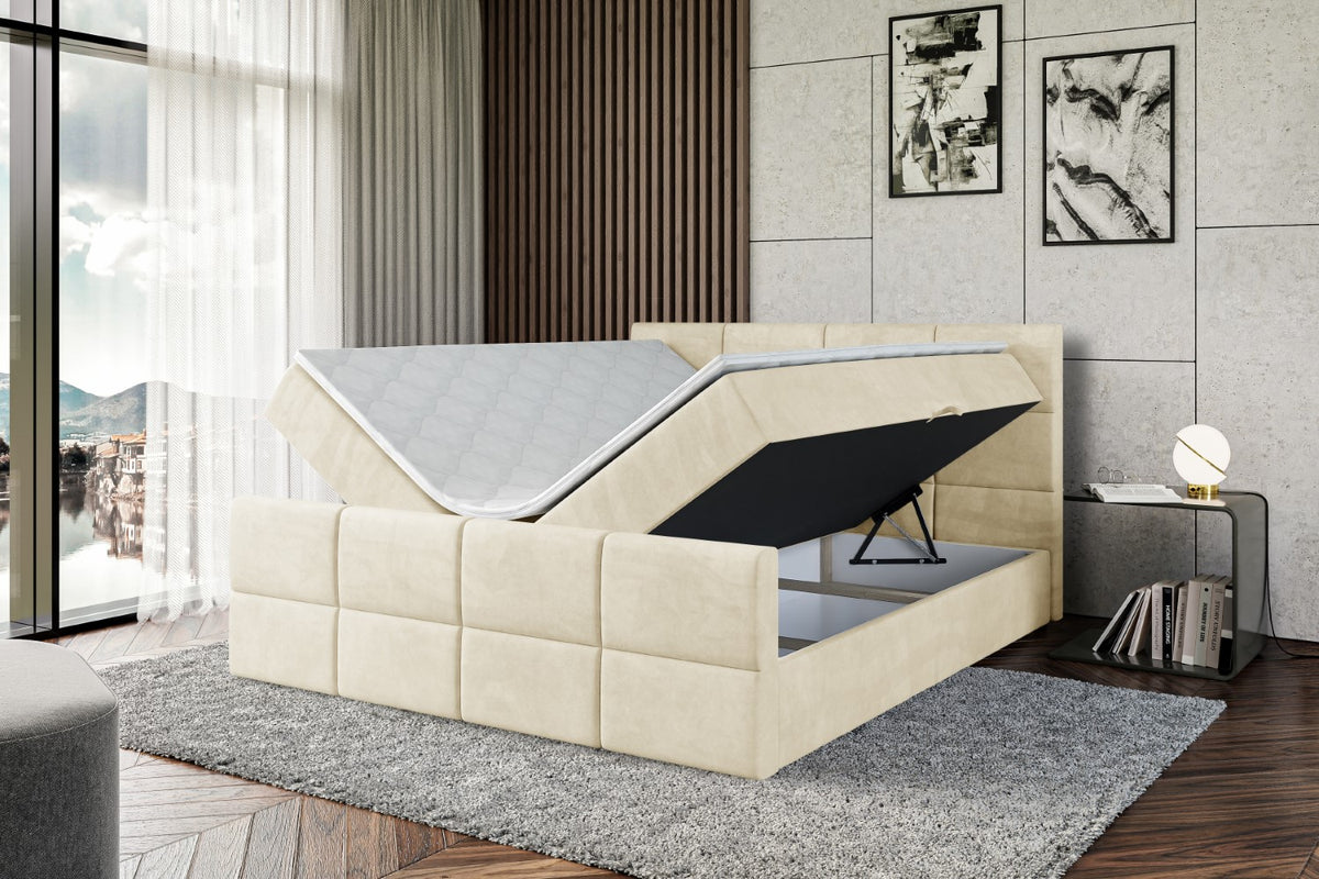 Łóżko boxspring ARDENI-Z welur