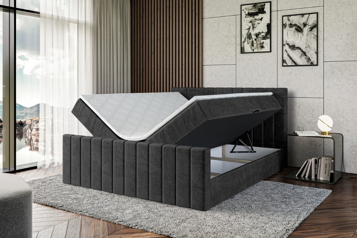 Łóżko boxspring EDITA-Z welur