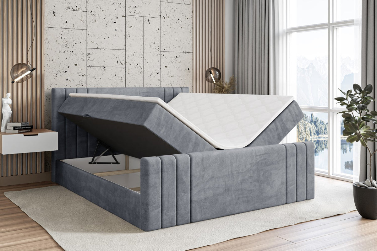 Łóżko boxspring IDRIKO-Z welur