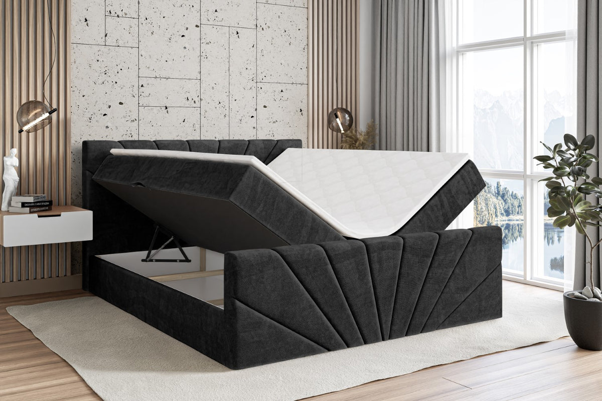 Łóżko boxspring MILTIO-Z welur