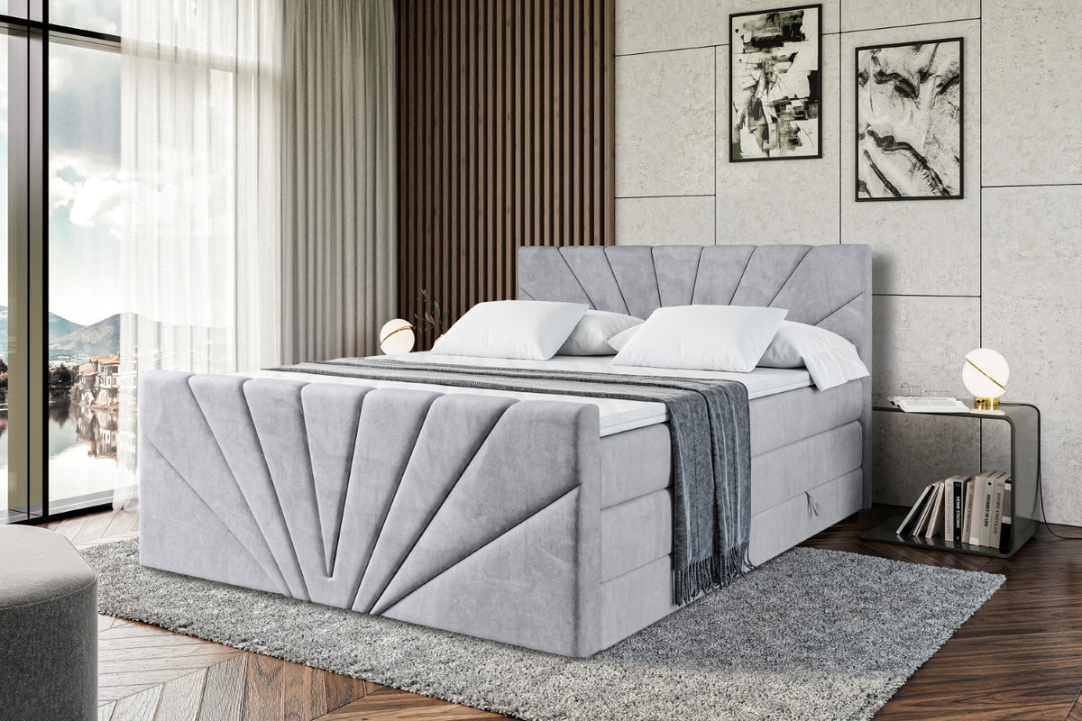 Łóżko kontynentalne MILTIO-Z KING welur