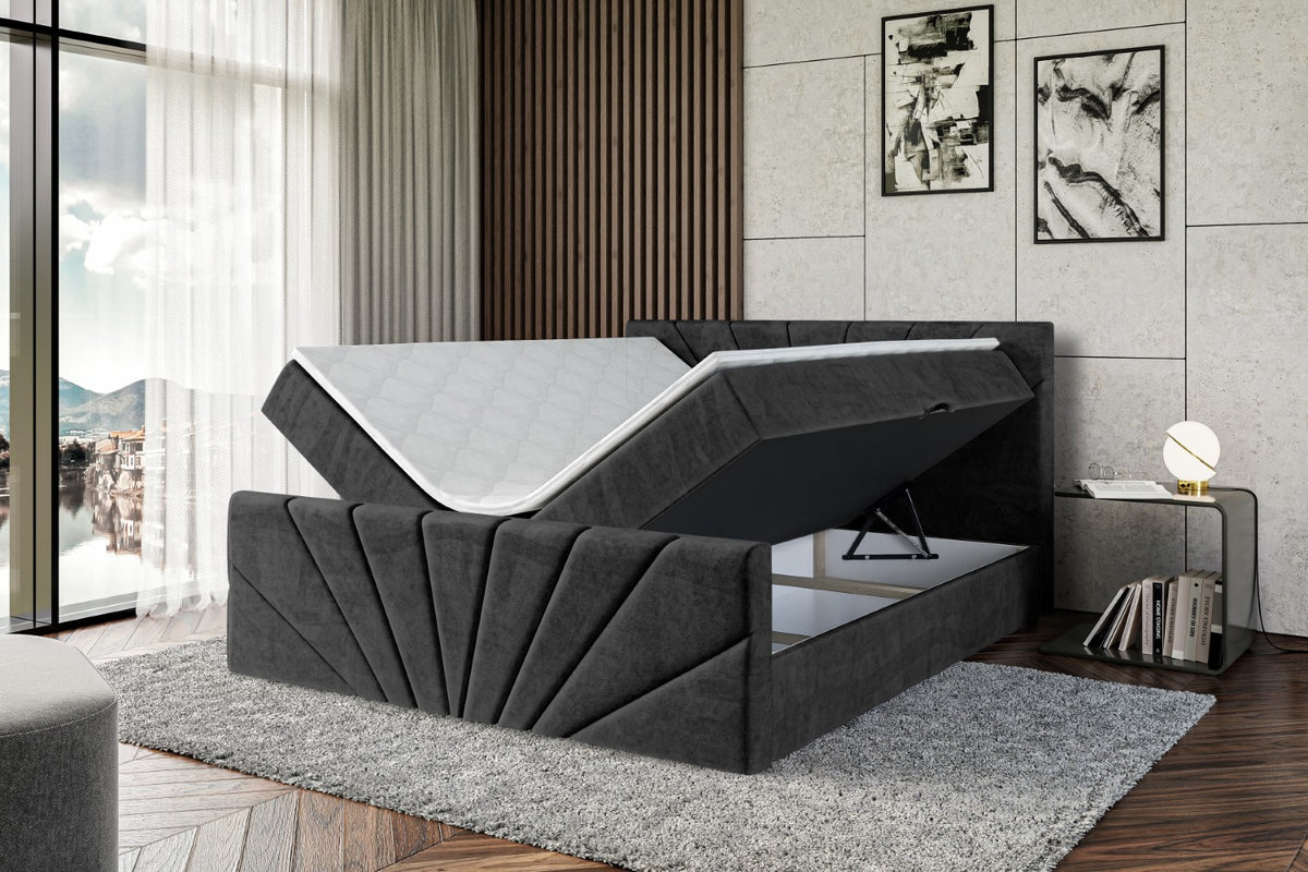 Łóżko boxspring MILTIO-Z welur