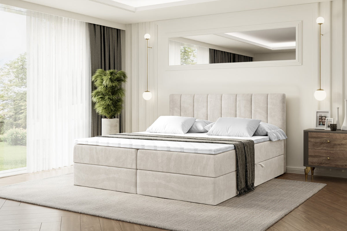 Łóżko boxspring OTTA welur