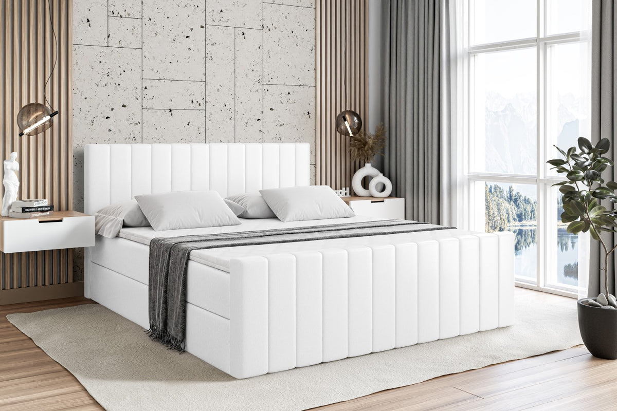 Łóżko boxspring EDITA-Z ekoskóra