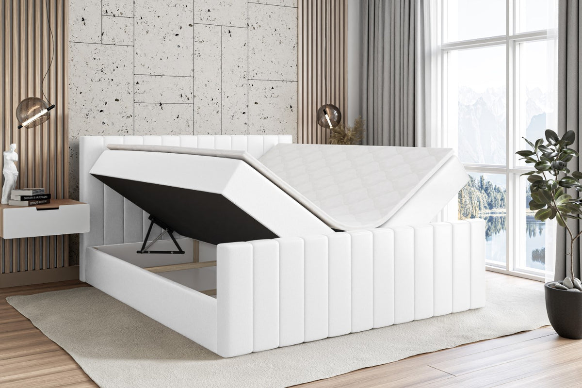 Łóżko boxspring EDITA-Z ekoskóra