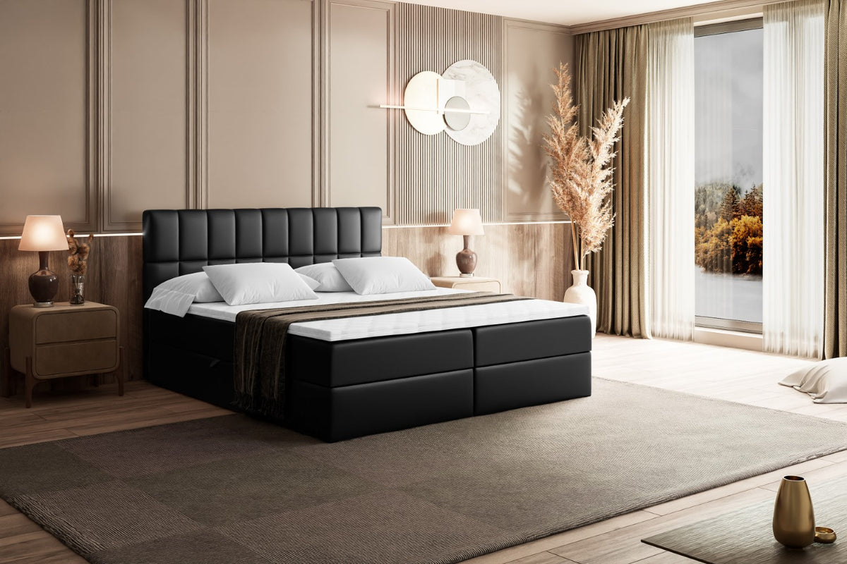 Łóżko boxspring MIAMI ekoskóra