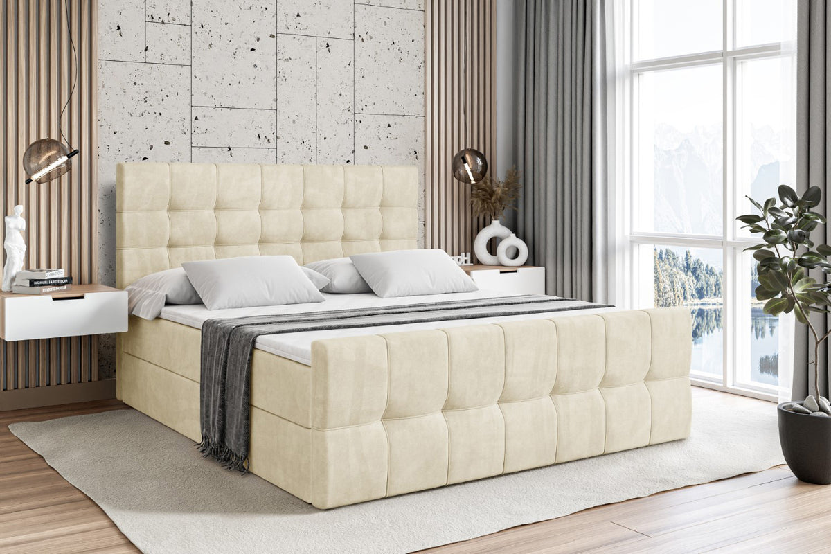 Łóżko boxspring BERO-Z welur