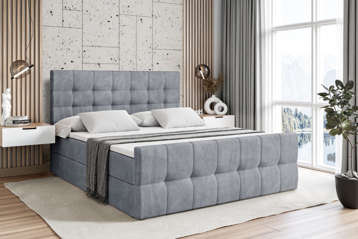Łóżko boxspring BERO-Z welur