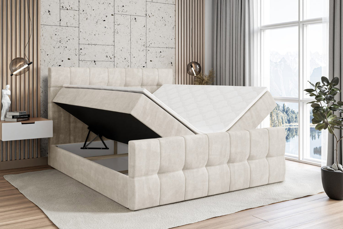 Łóżko boxspring BERO-Z welur