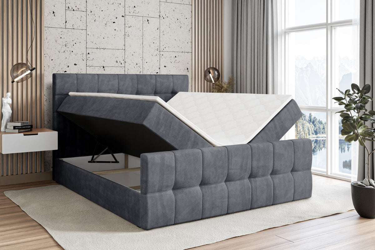 Łóżko boxspring BERO-Z welur