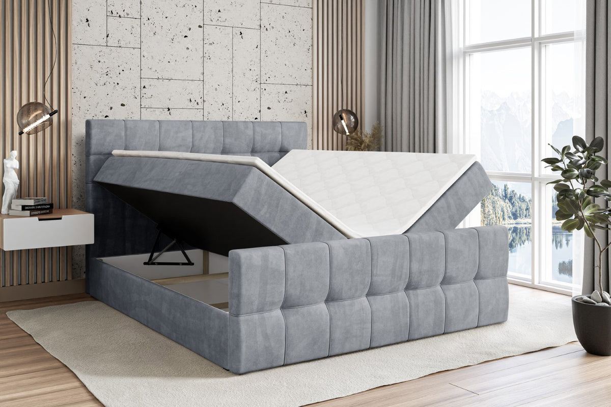 Łóżko boxspring BERO-Z welur