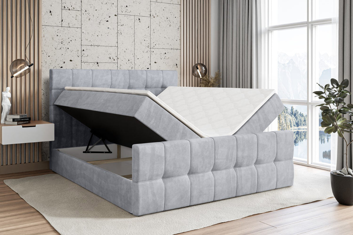 Łóżko boxspring BERO-Z welur