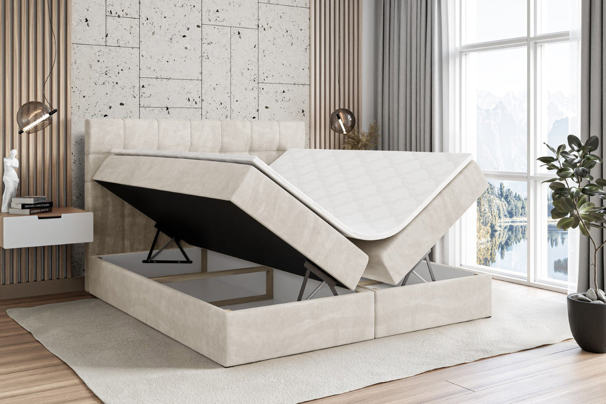 Łóżko boxspring BERO welur