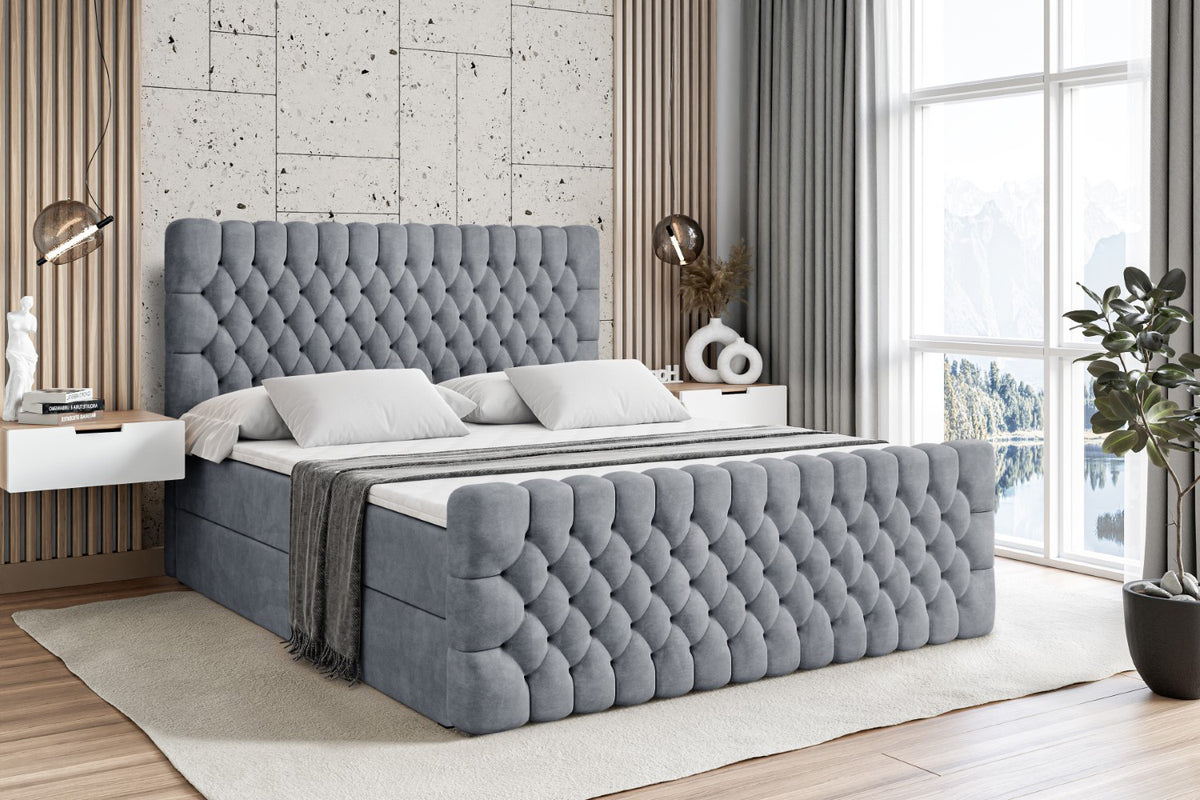 Łóżko boxspring SERENE-Z welur