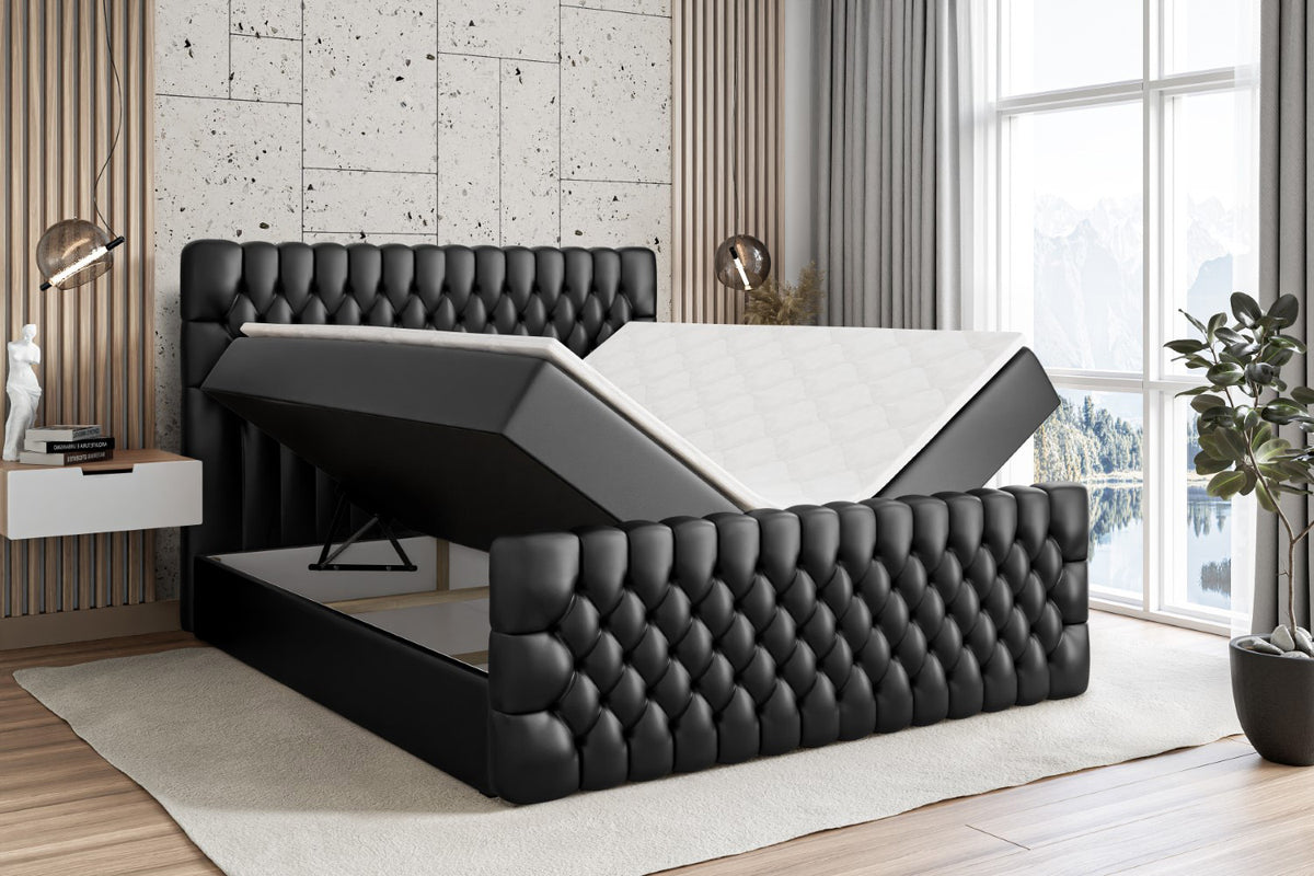 Łóżko boxspring SERENE-Z ekoskóra