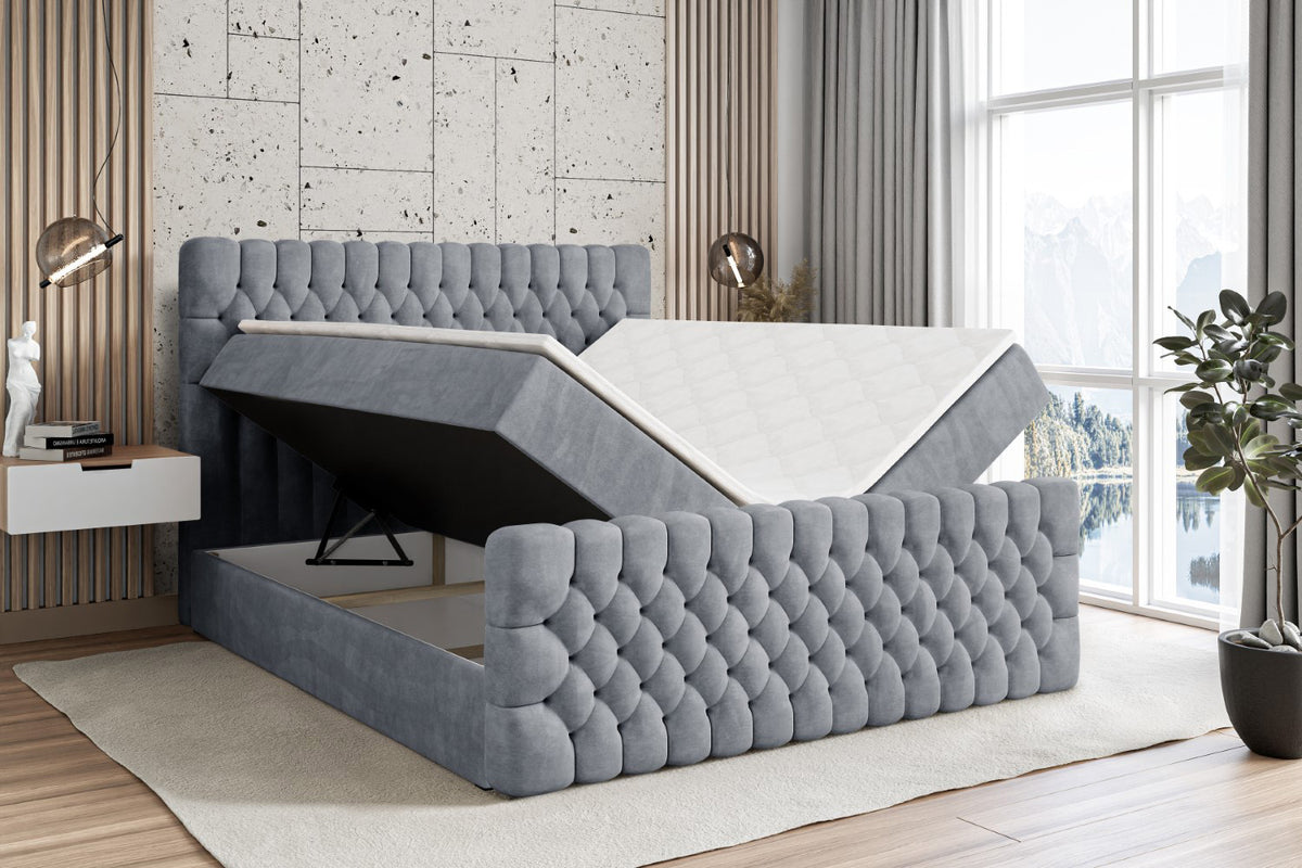 Łóżko boxspring SERENE-Z welur