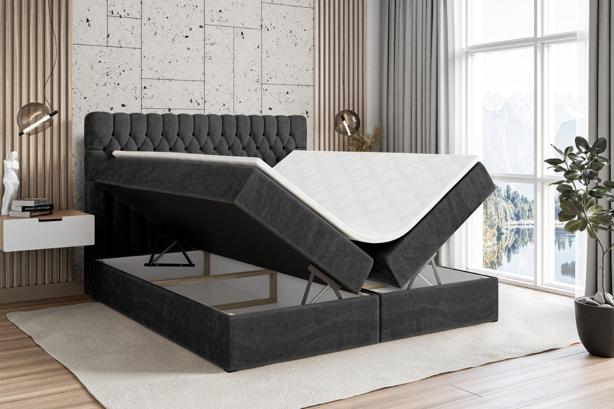 Łóżko boxspring SERENE welur