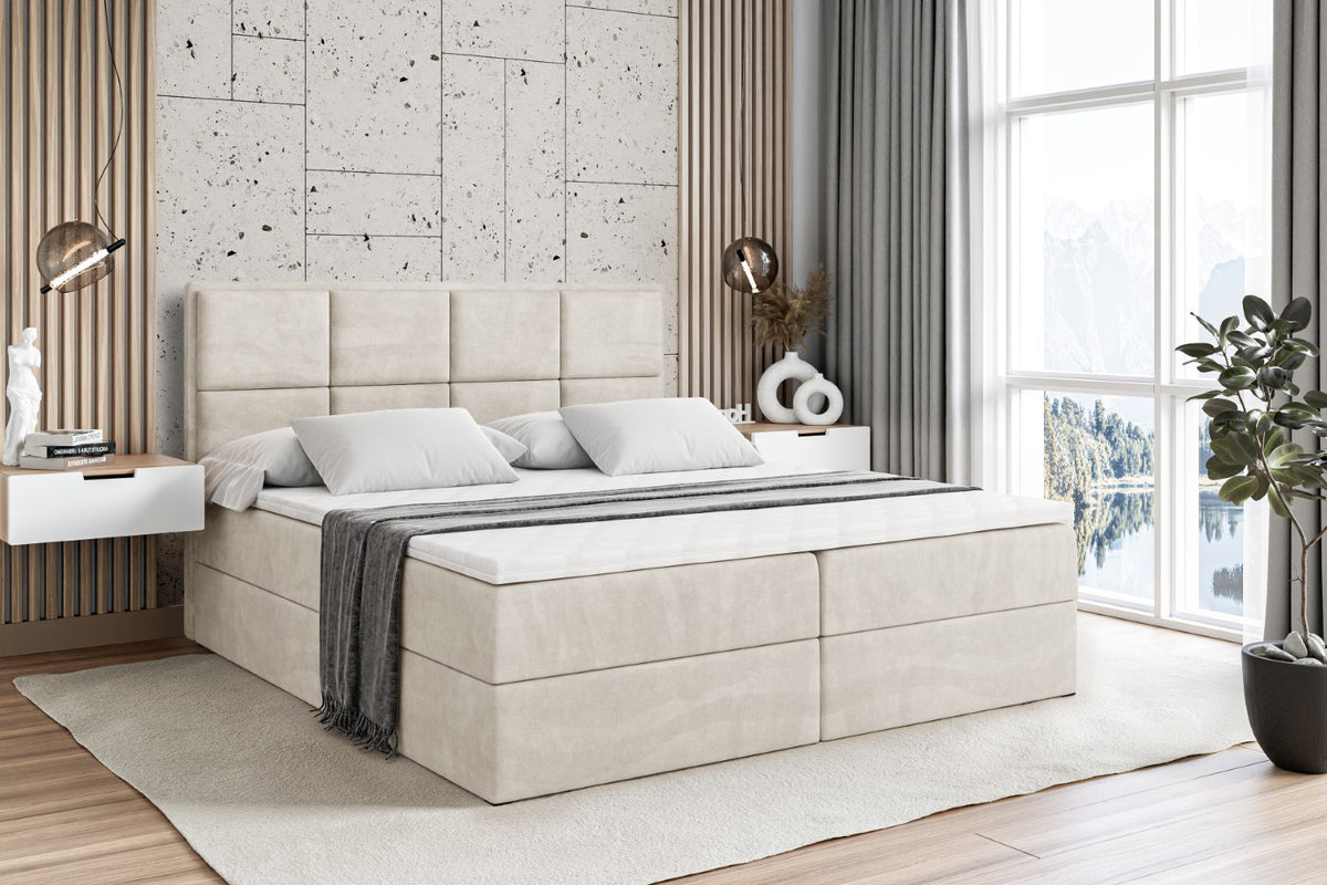 Łóżko boxspring NOVA welur