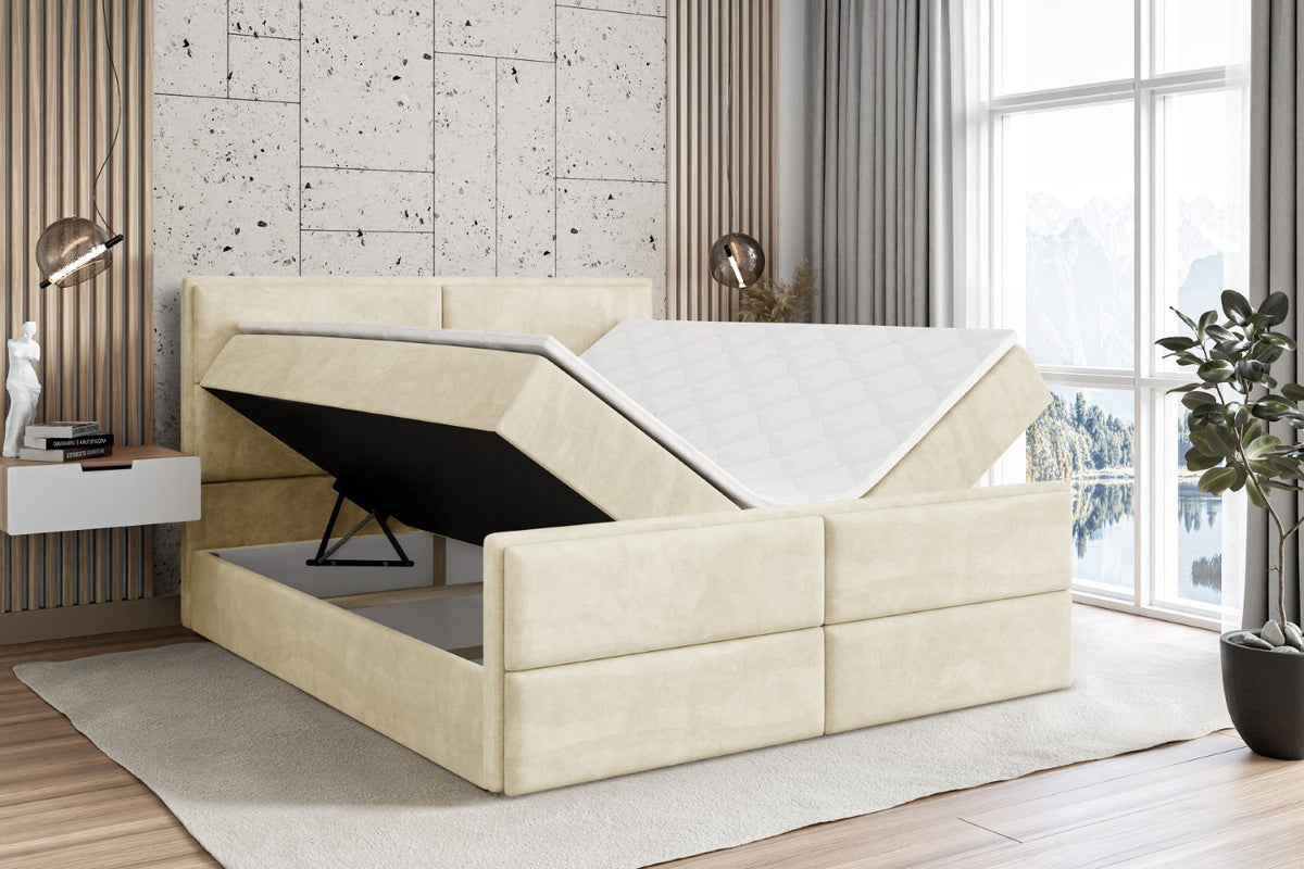 Łóżko boxspring AURA-Z welur