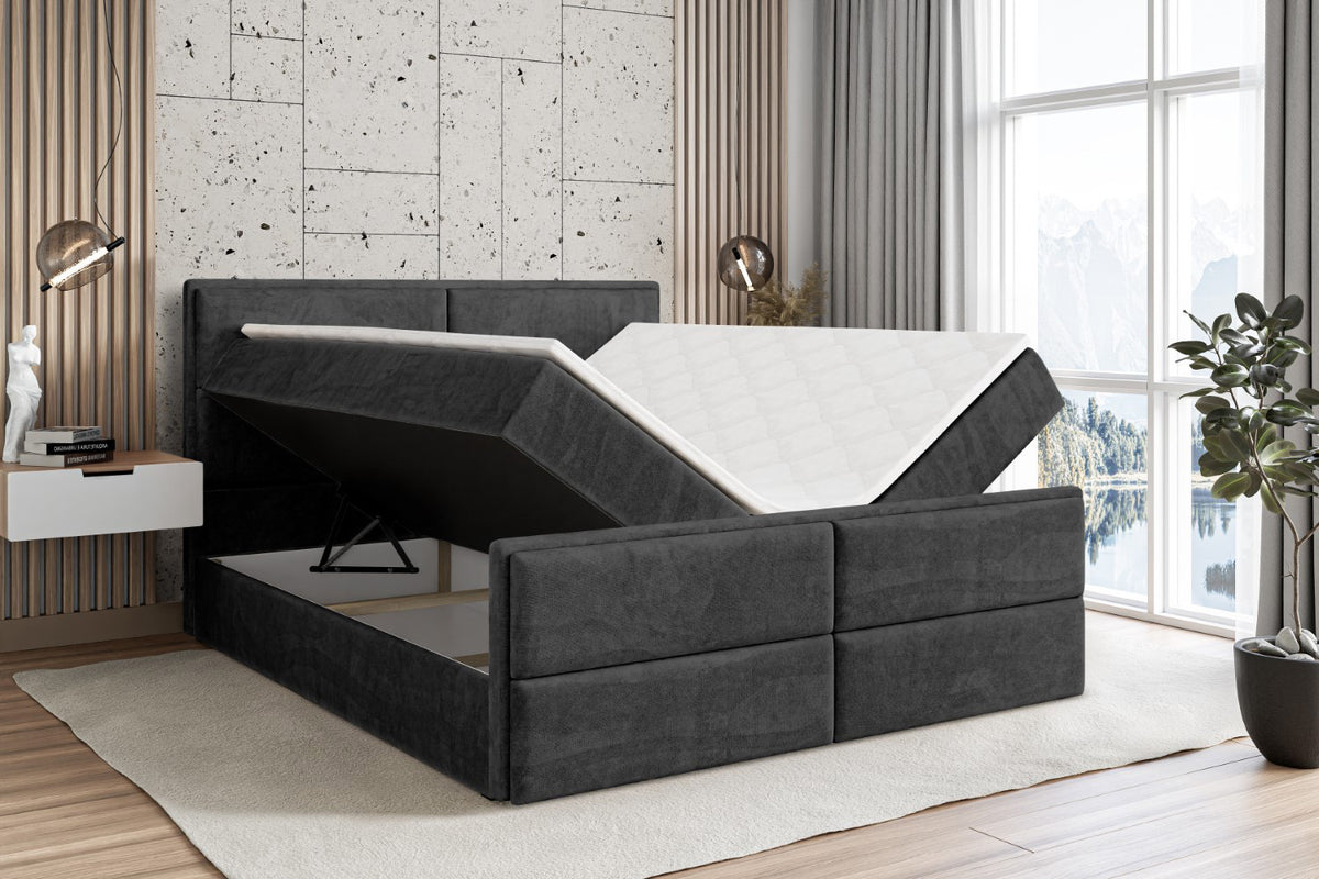 Łóżko boxspring AURA-Z welur