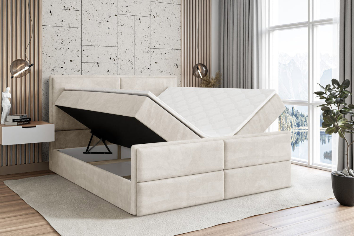 Łóżko boxspring AURA-Z welur